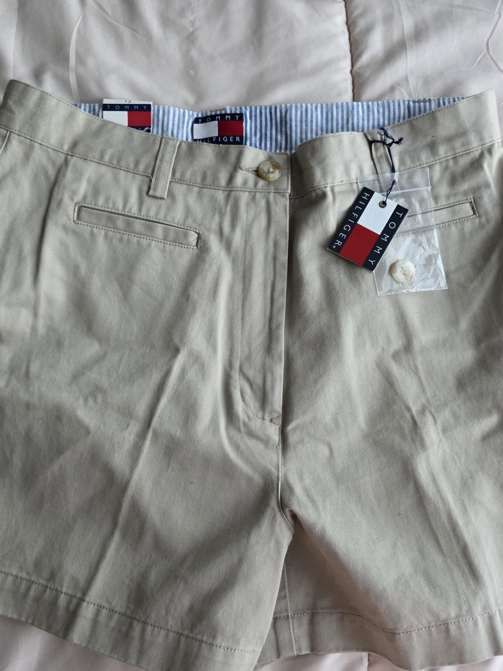 Tommy Hilfiger Khaki Cotton Shorts - Beige